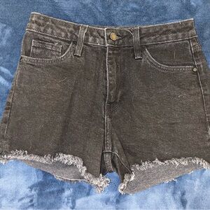 Just Black; Black Jean Shorts